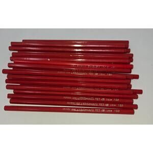 National's Pencil Co Red #120 Bonded Lead 30 Red Pencils Teacher Grading Drawing
